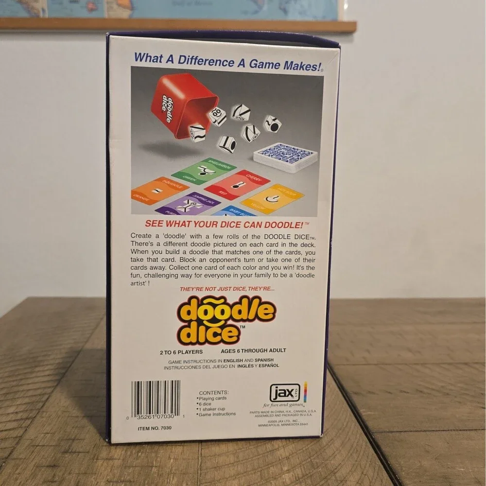 Doodle Dice Game COMPLETE Jax 2005 Makers of Sequence Family Matching